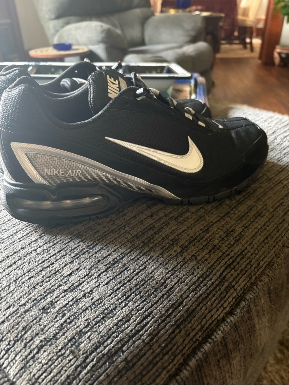 Nike Black and White Air-Enhanced Men's Sneakers